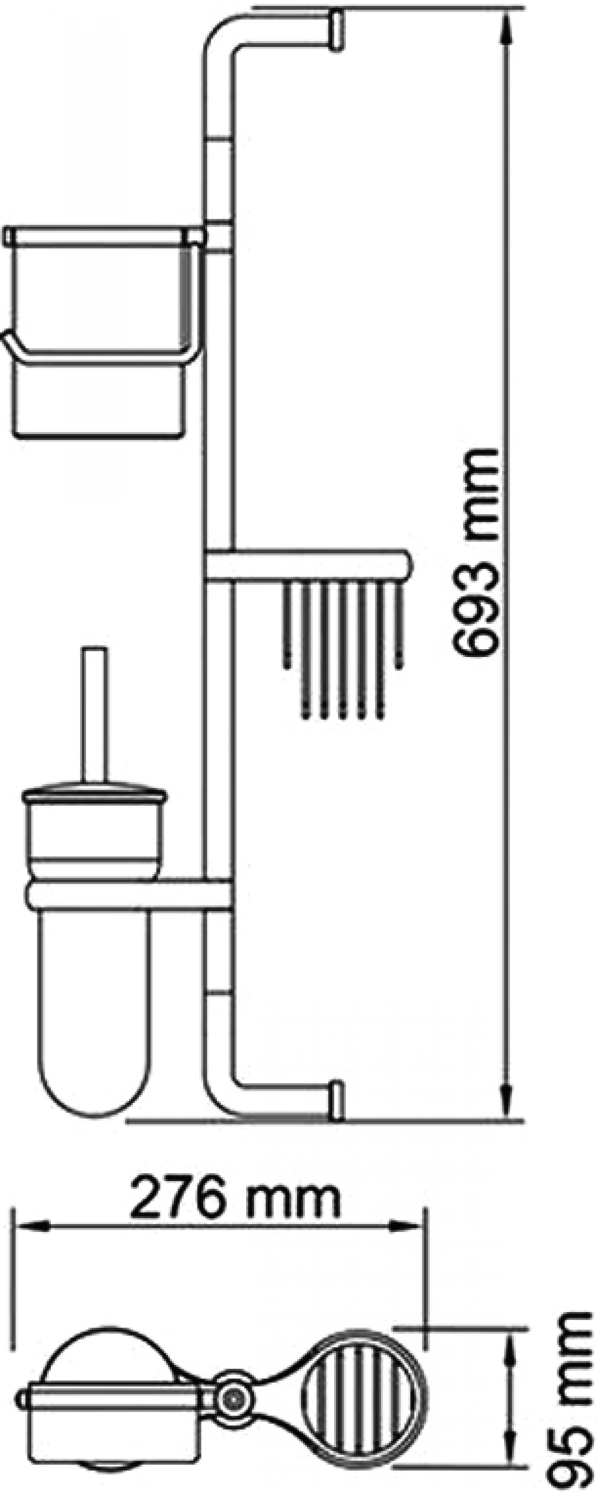 Стойка настенная Wasserkraft 1448