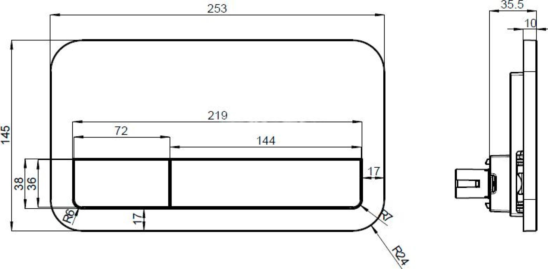 Комплект Villeroy & Boch O Novo 5660D301 с кнопкой смыва