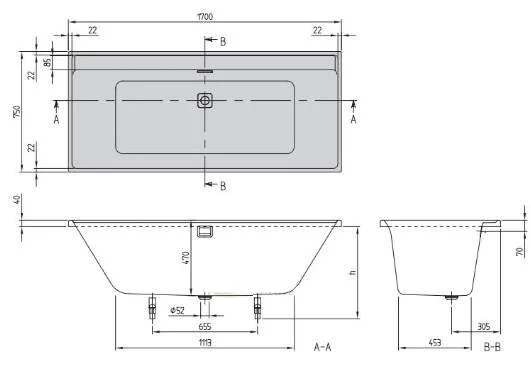 Акриловая ванна Villeroy & Boch Collaro UBA180COR2DV-RW