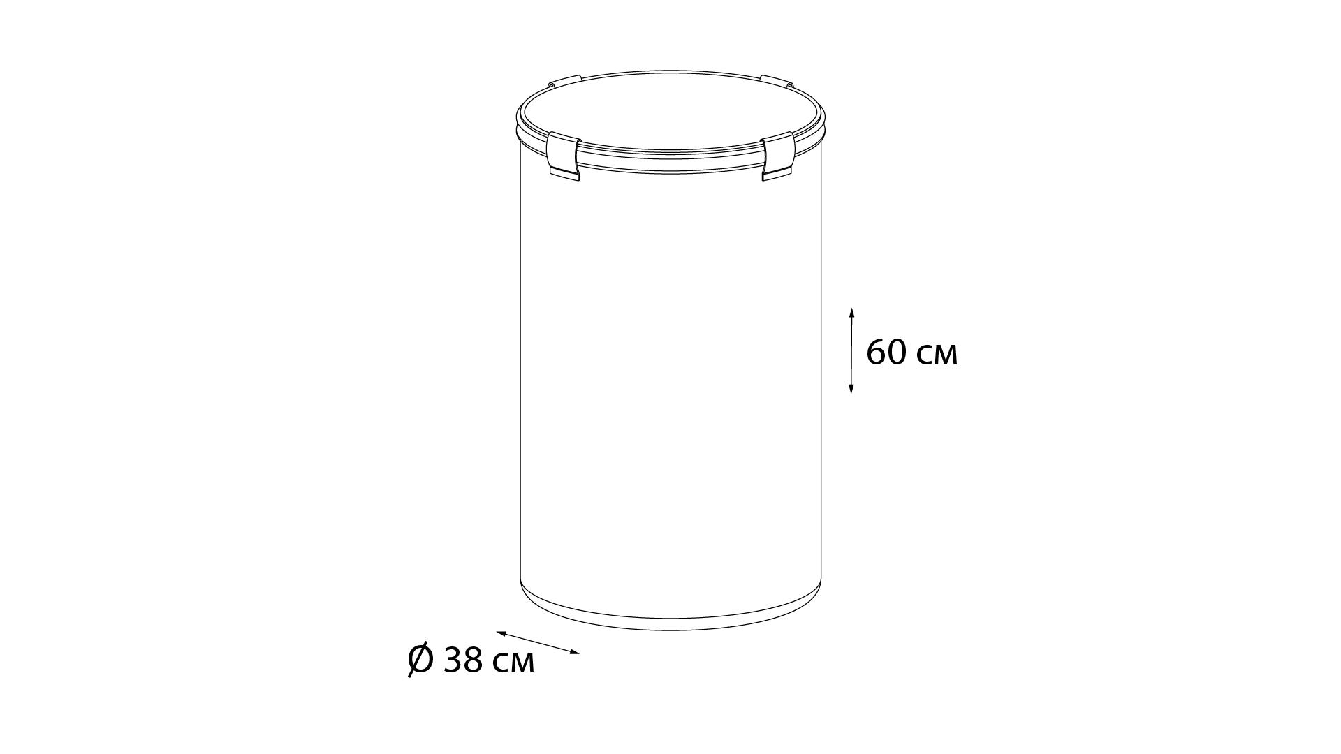 Корзина для белья FIXSEN ECO STYLE бежевая FX-1031B