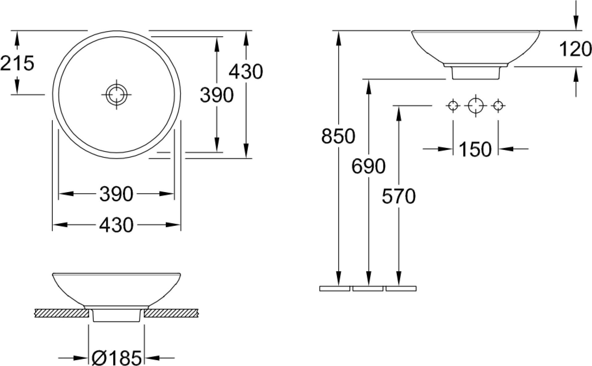 Рукомойник Villeroy & Boch Loop & friends 5144 00R1 alpin CeramicPlus