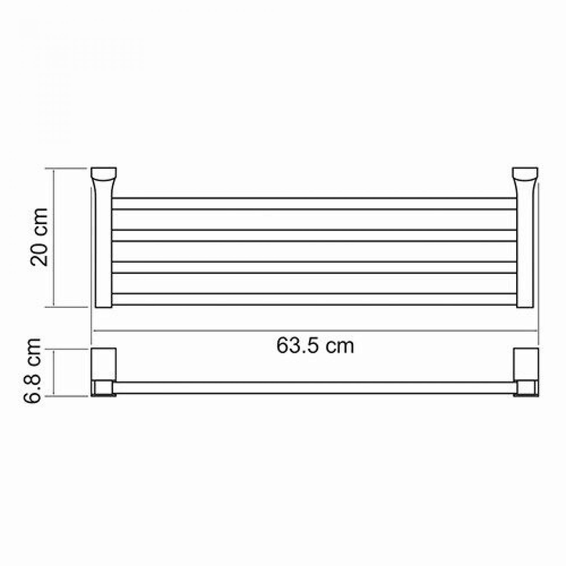 Полотенцедержатель 63 см WasserKRAFT Leine K-5011W, белый/хром