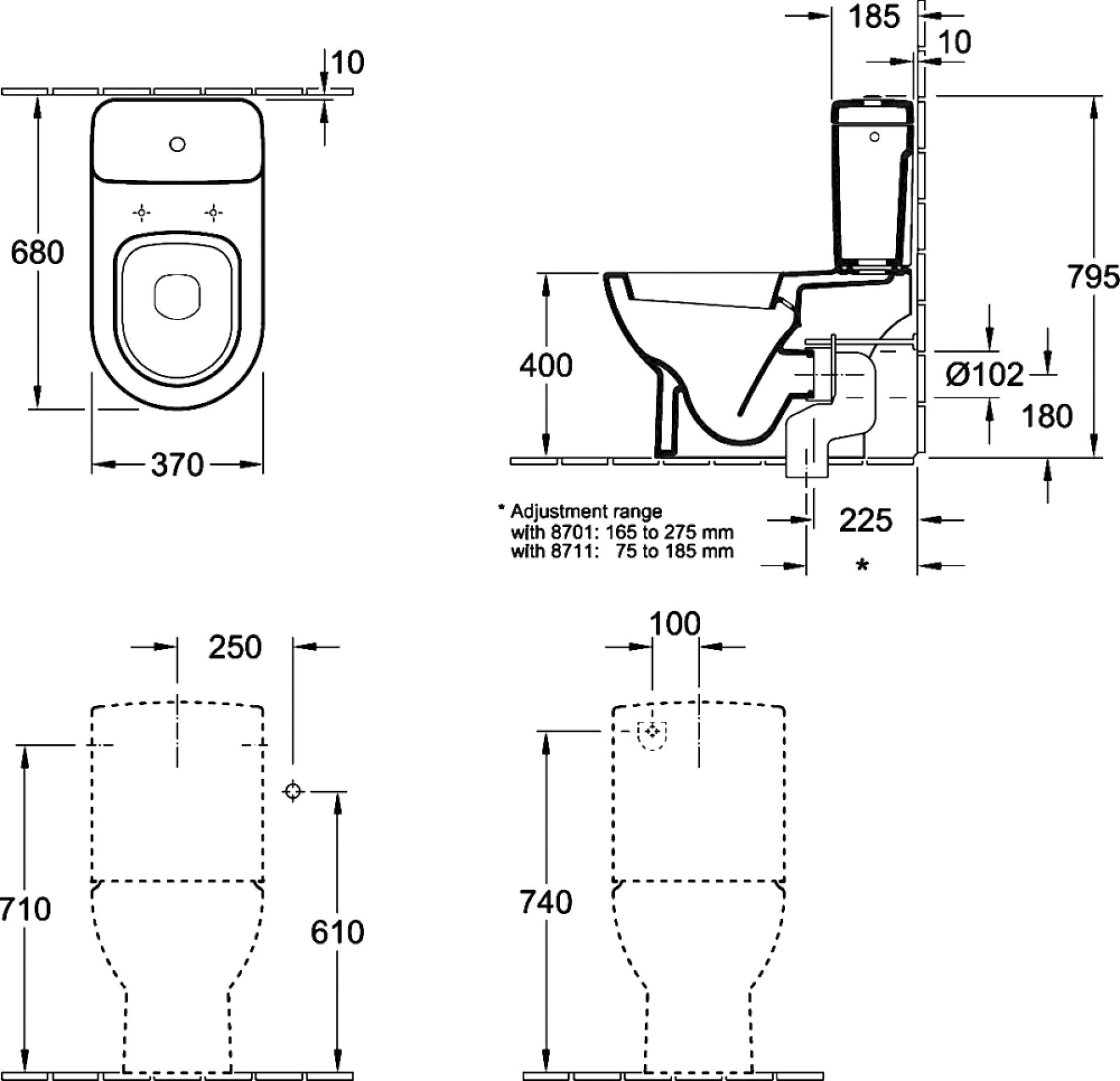 Унитаз-компакт Villeroy & Boch Subway 66101001 alpin с бачком 77231101