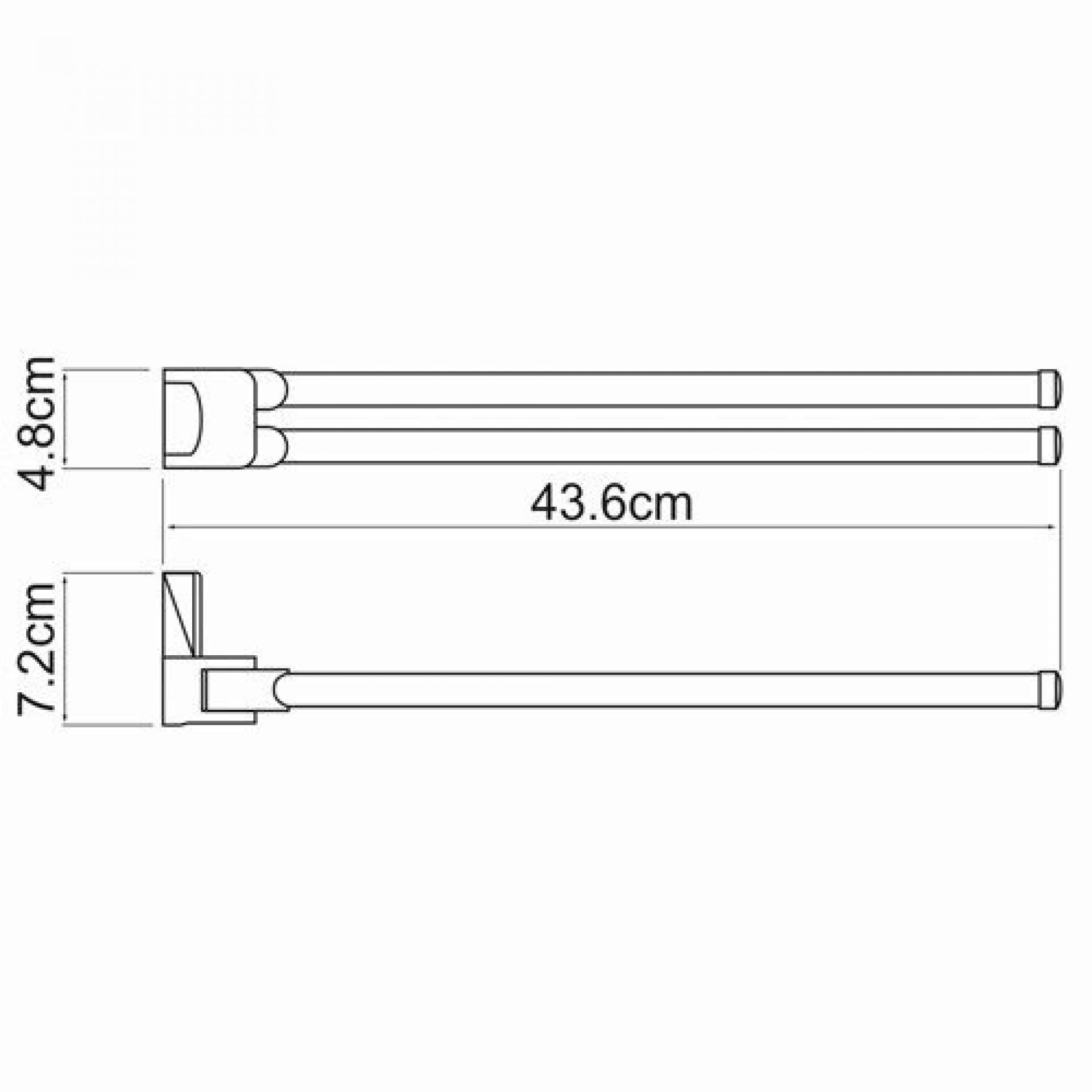 Полотенцедержатель 43 см WasserKRAFT Leine K-5031W, белый/хром