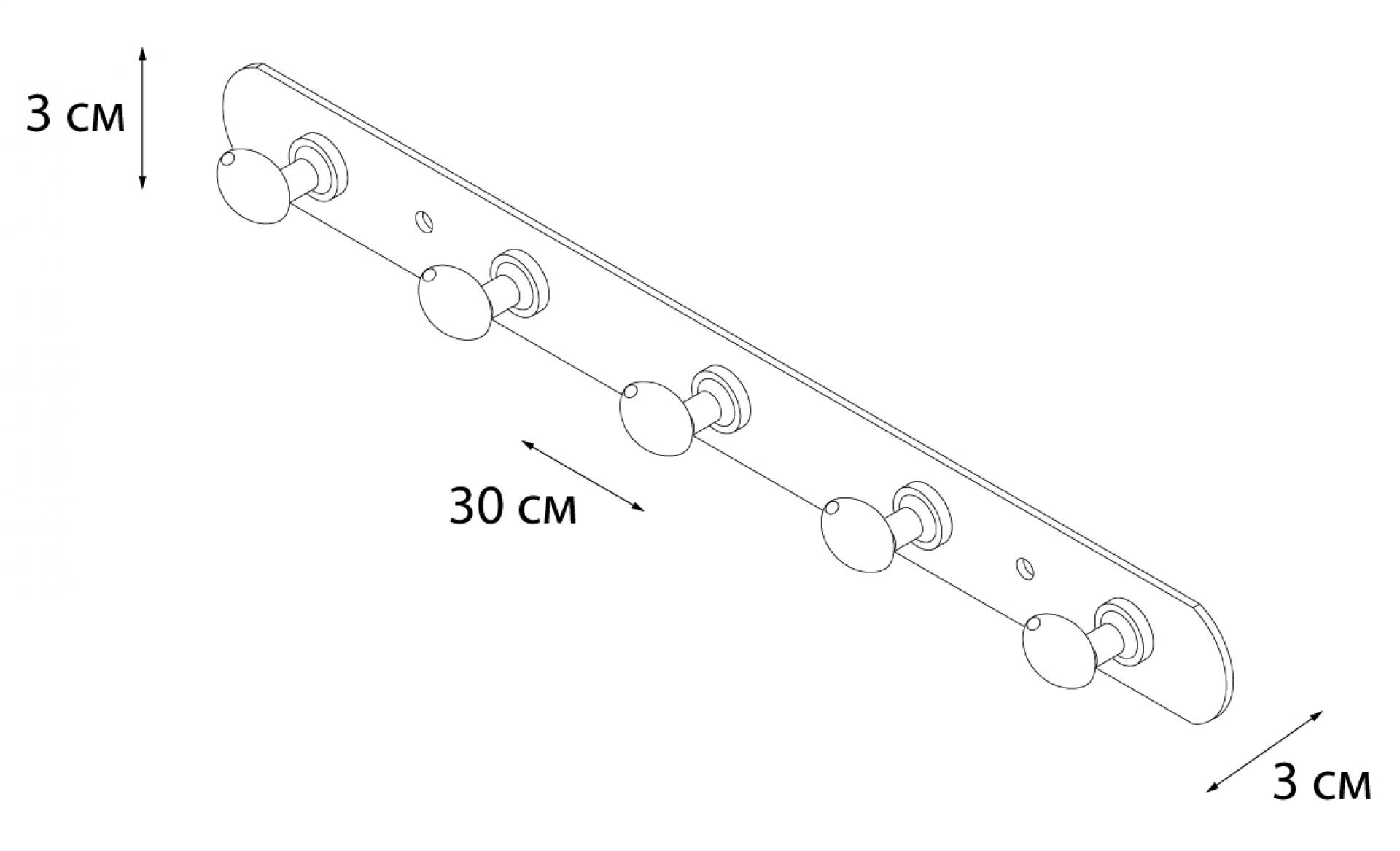 Планка FIXSEN 5 крючков FX-1415