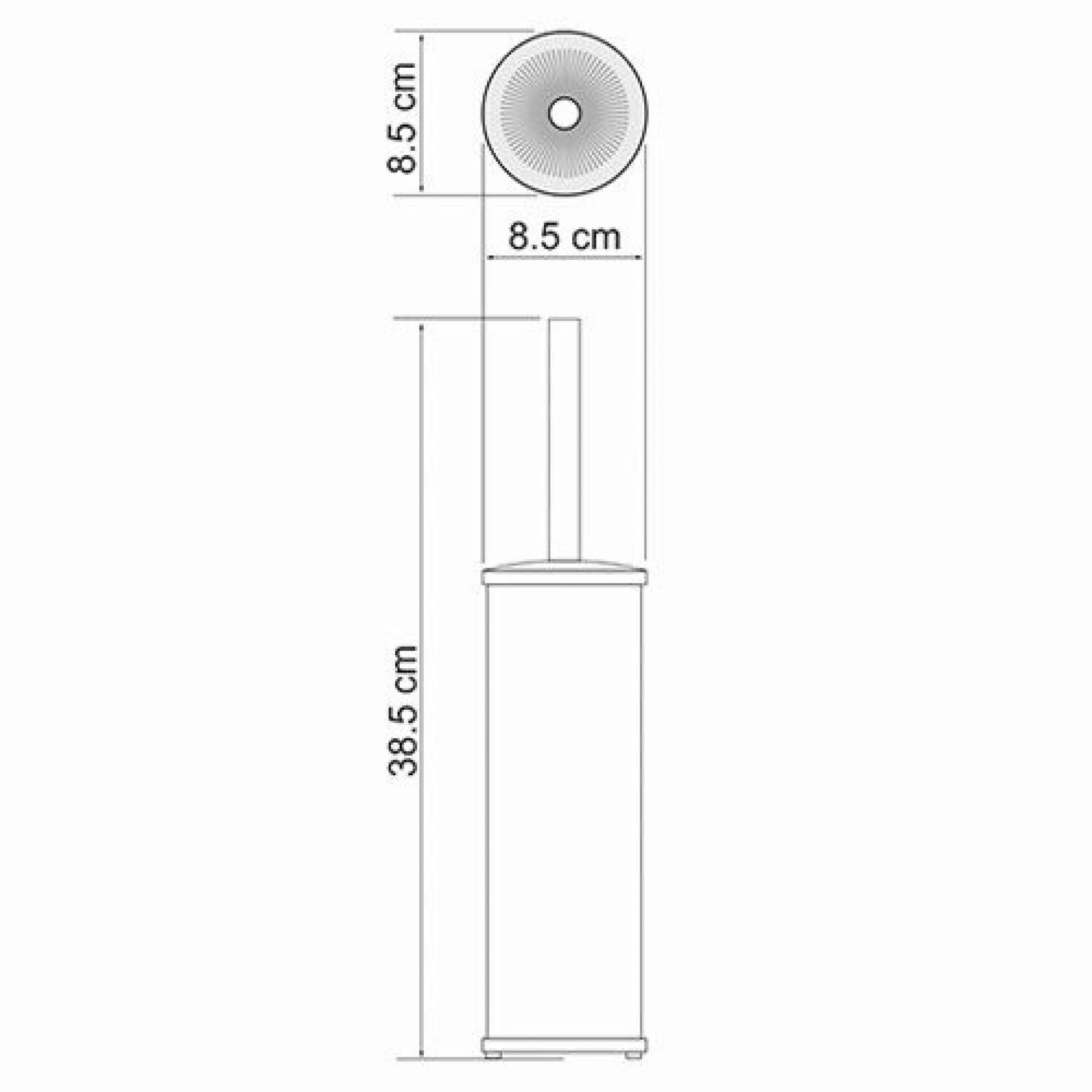 Ершик WasserKRAFT K-1027BLACK, хром/черный