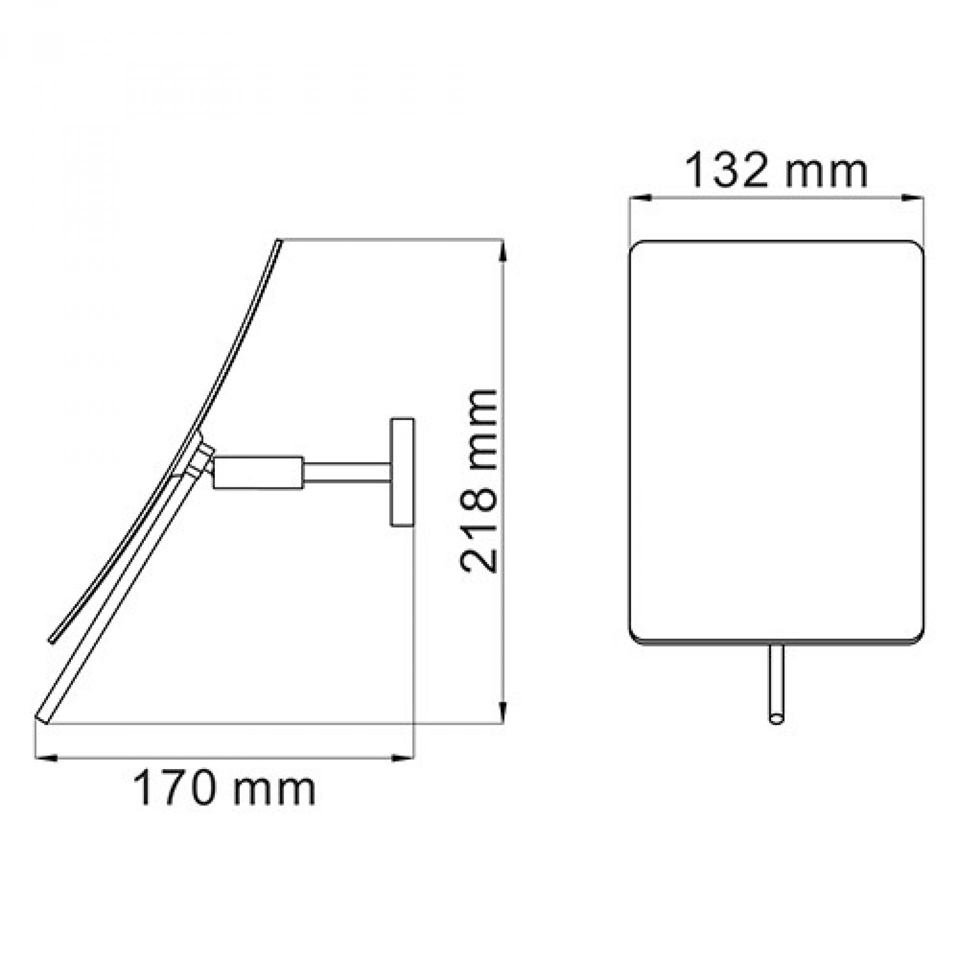 Косметическое зеркало WasserKRAFT K-1001BLACK, черный