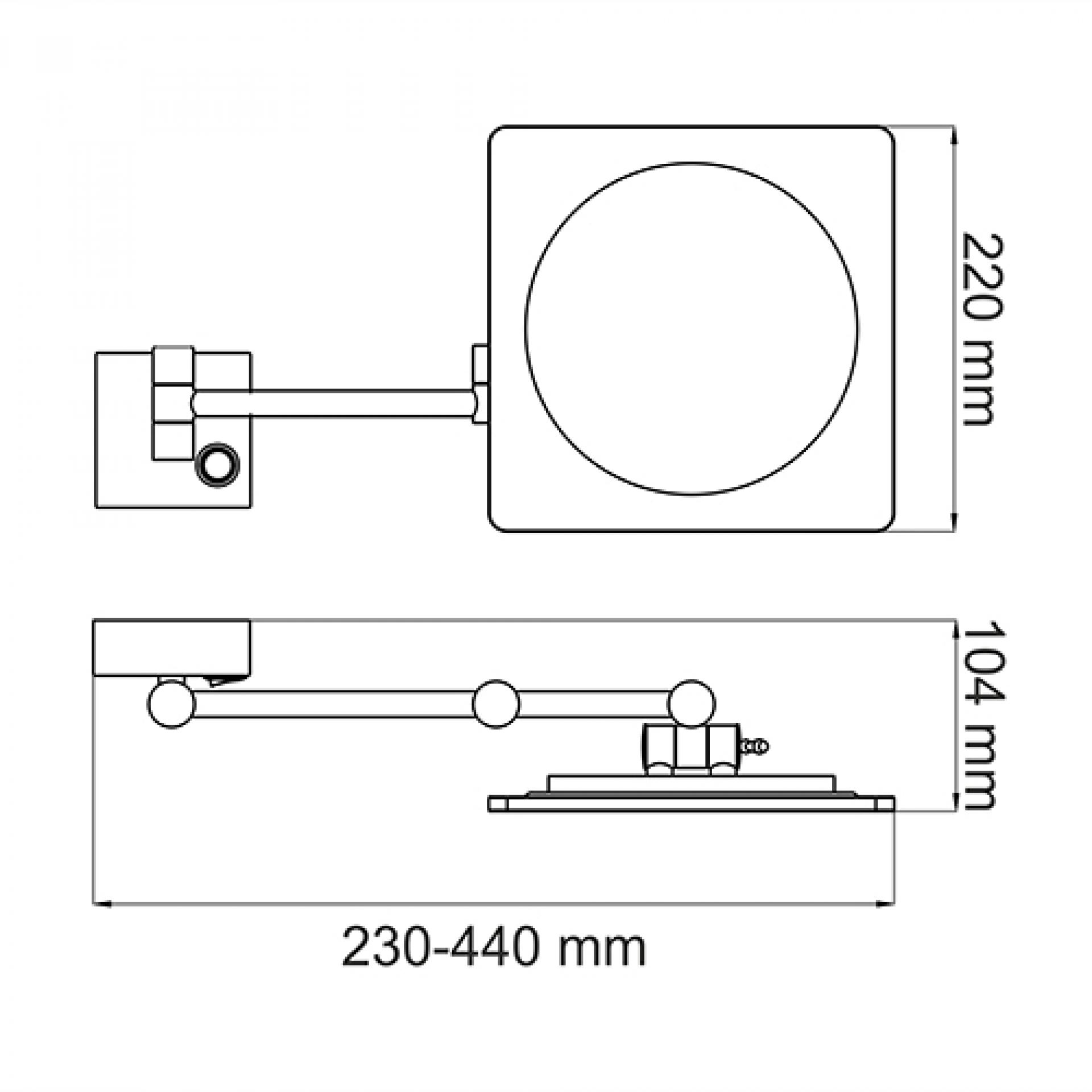 Зеркало Wasserkraft 1008