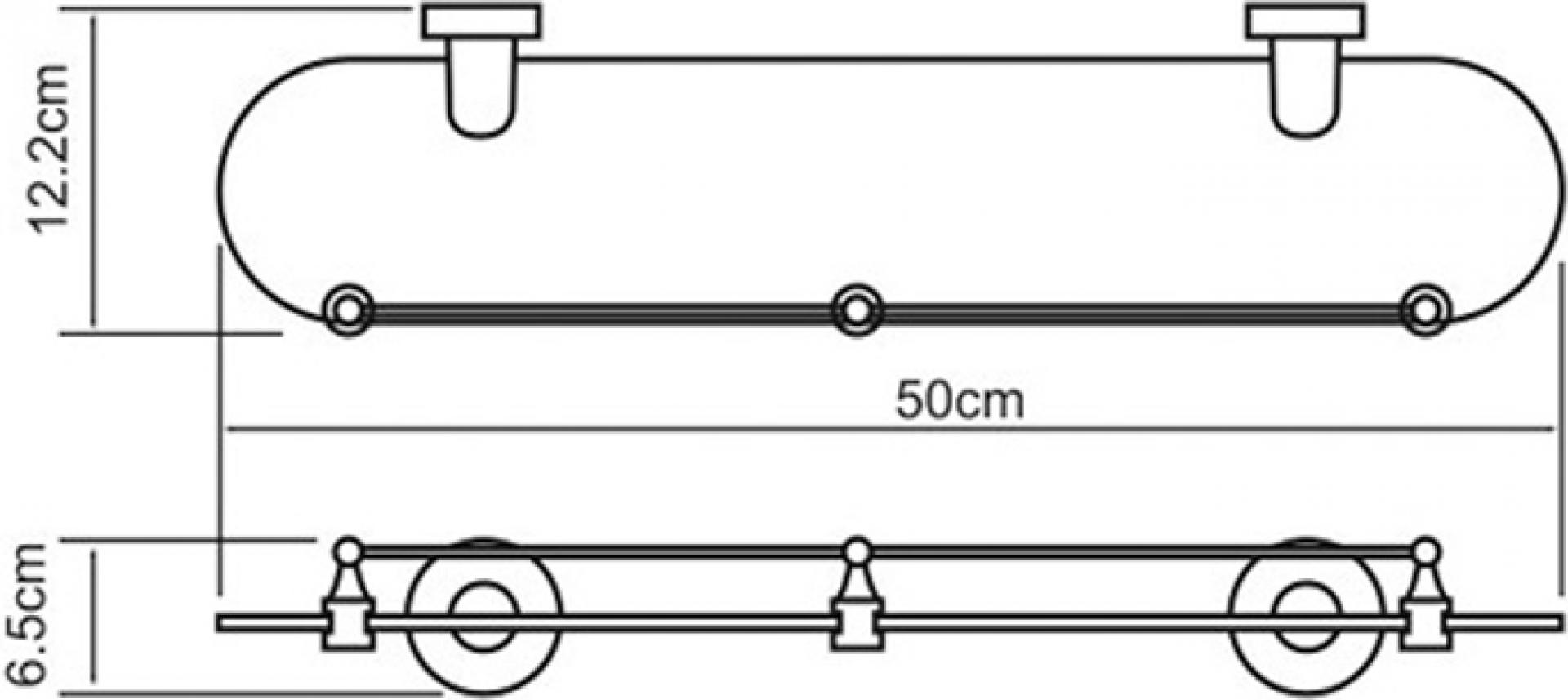 Полка Wasserkraft Isen K-4044, хром