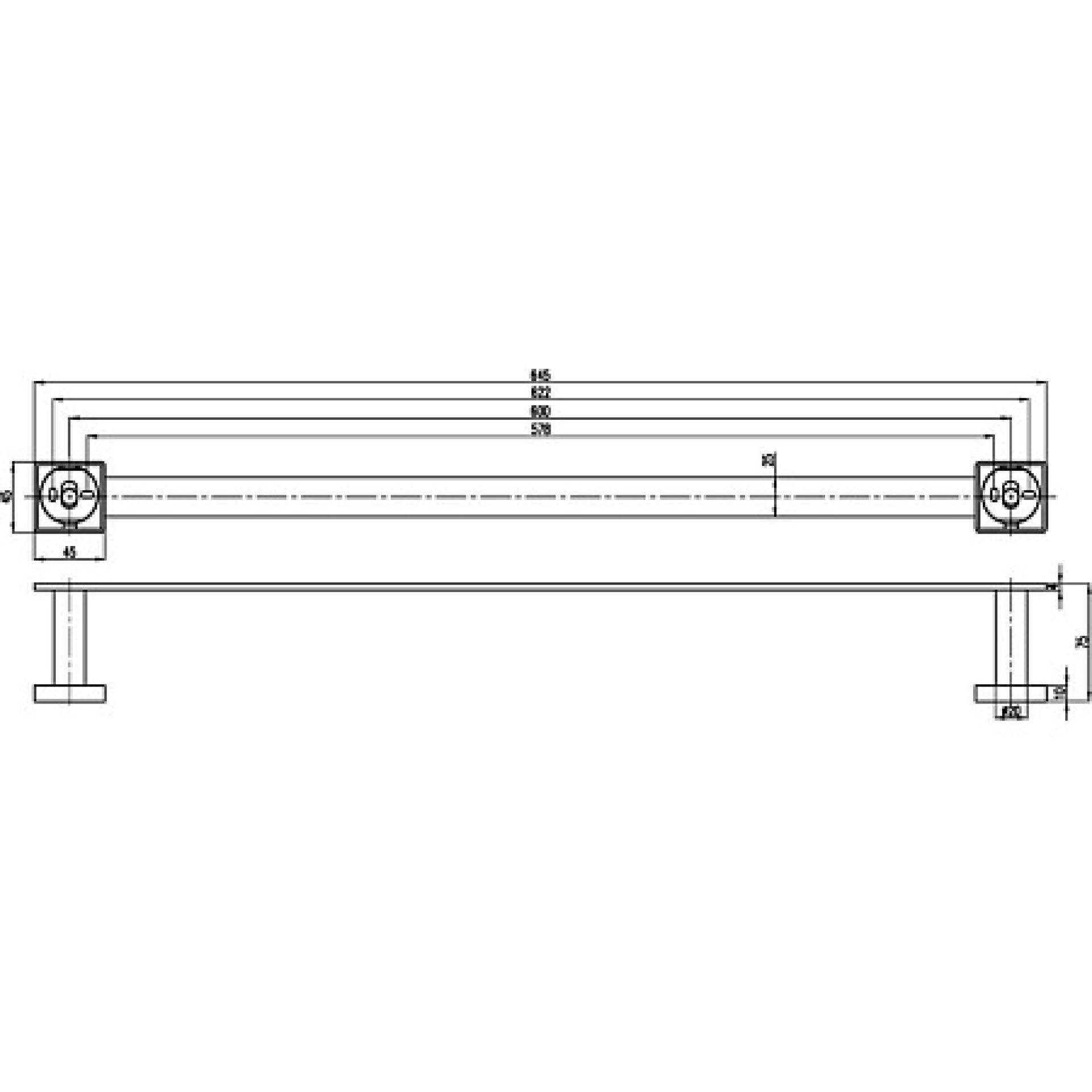 Полотенцедержатель Villeroy & Boch Elements Striking 60 TVA15200200061 хром