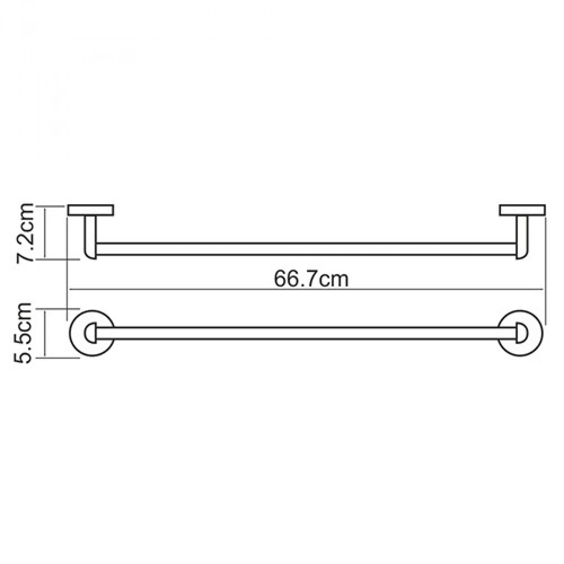 Полотенцедержатель 67 см WasserKRAFT Rhein K-6230O, хром