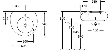 Раковина Villeroy&Boch Pure Stone 517061U9 бежевый