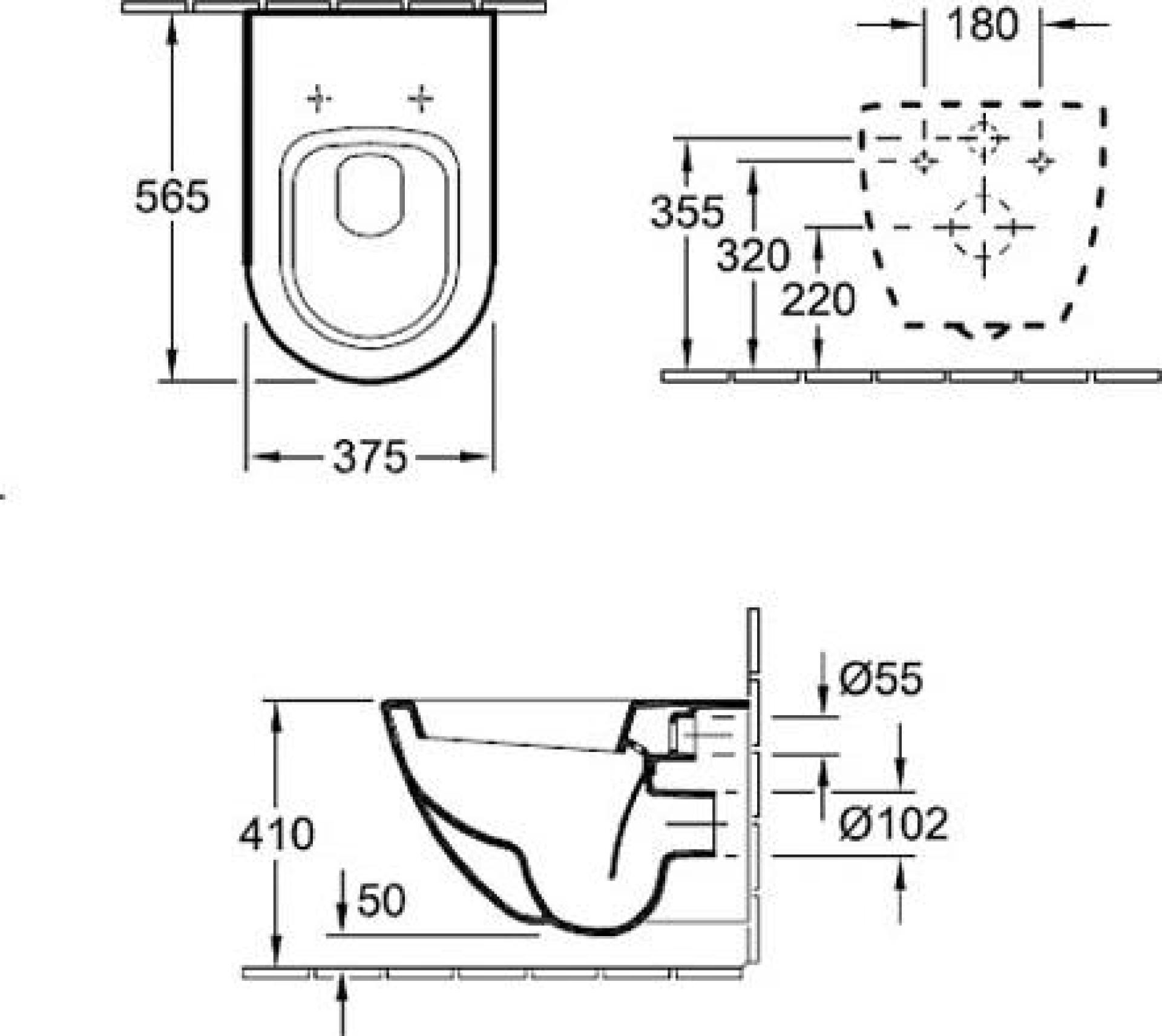 Подвесной унитаз Villeroy & Boch Subway 66001001