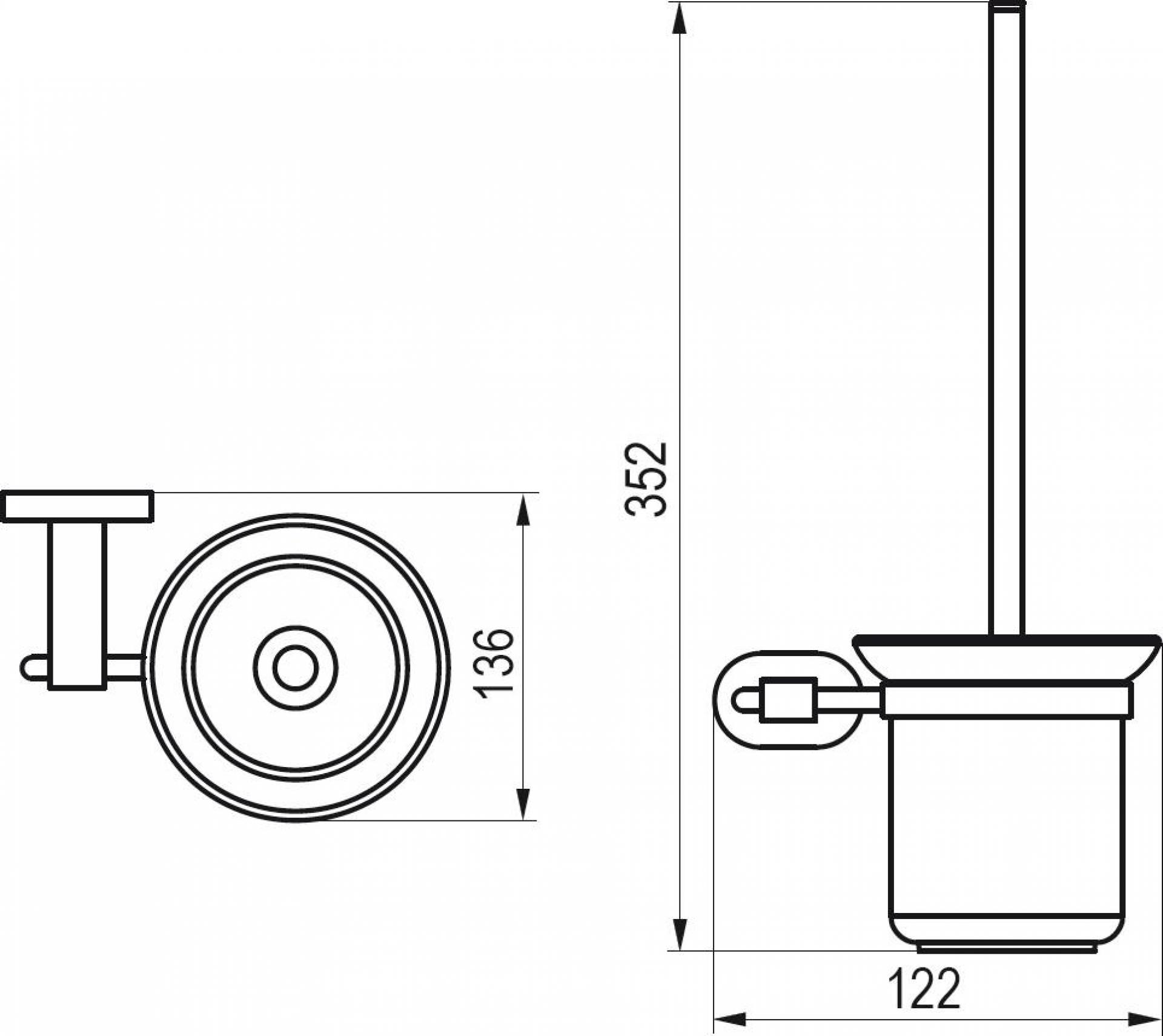 Ершик для унитаза с держателем Ravak Chrome CR 410.00 X07P196