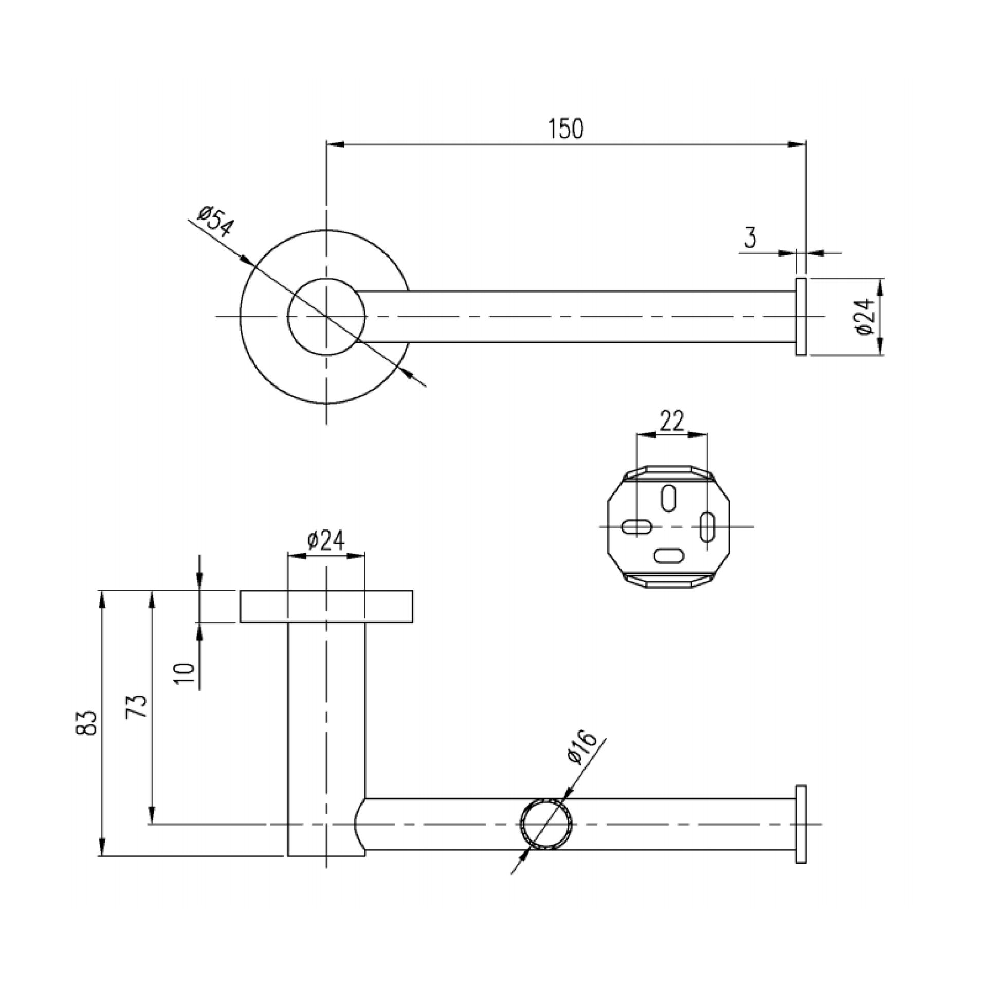 Держатель туалетной бумаги Villeroy & Boch Elements Tender TVA15101400061