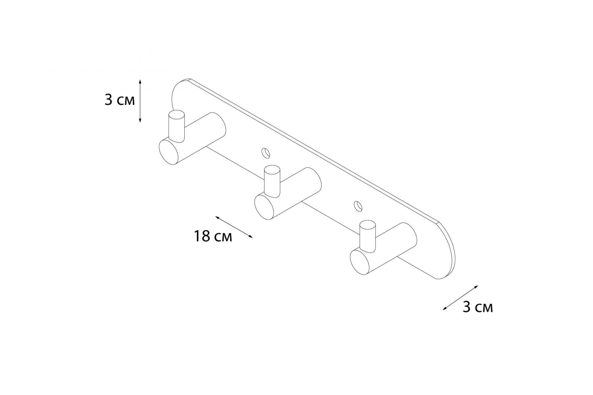 Планка FIXSEN Hotel 3 крючка FX-31005-3