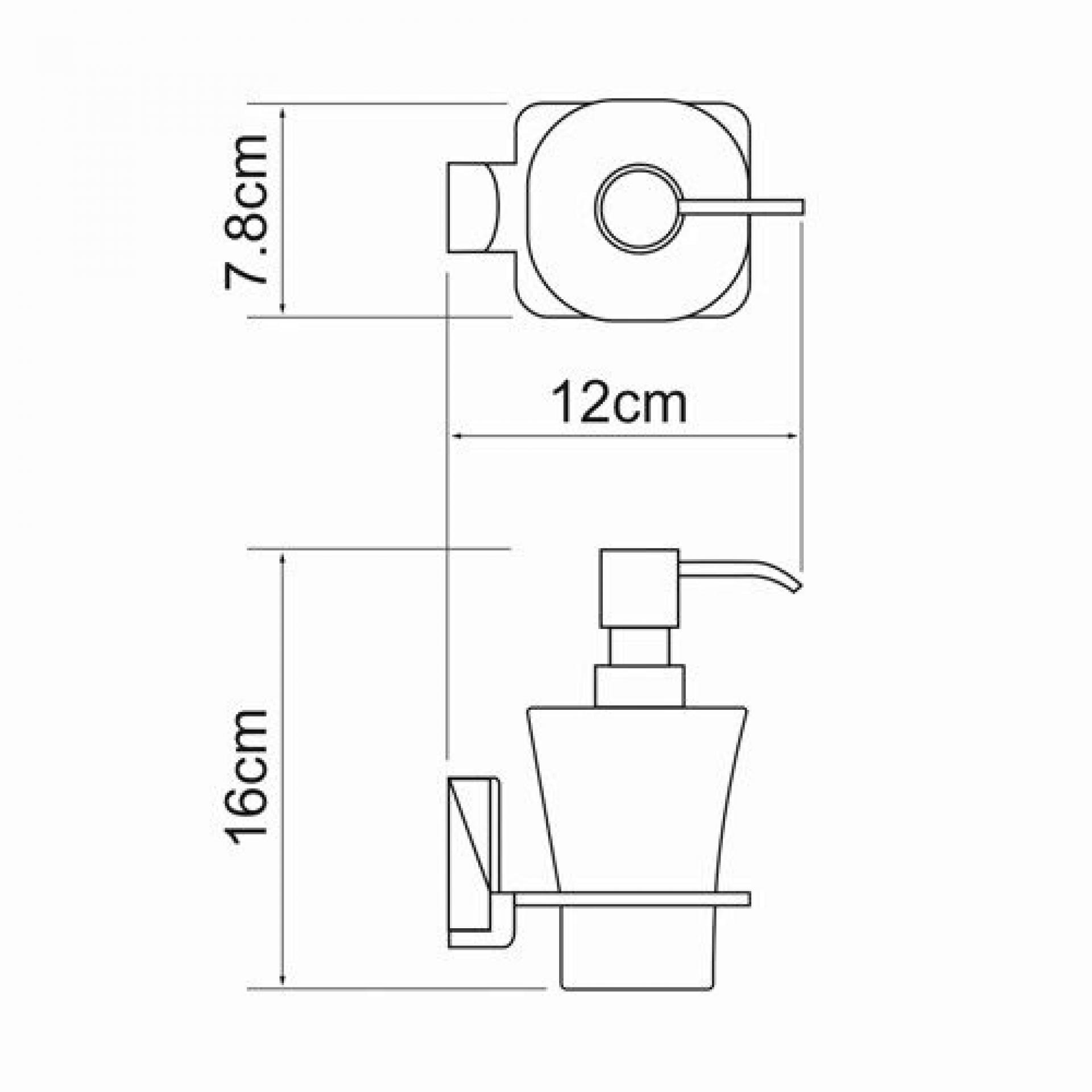 Дозатор для жидкого мыла WasserKRAFT Leine K-5099W, белый/хром