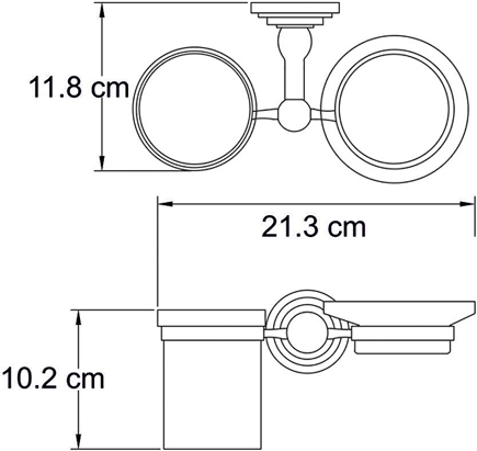 Держатель стакана и мыльницы Wasserkraft Isar 7326