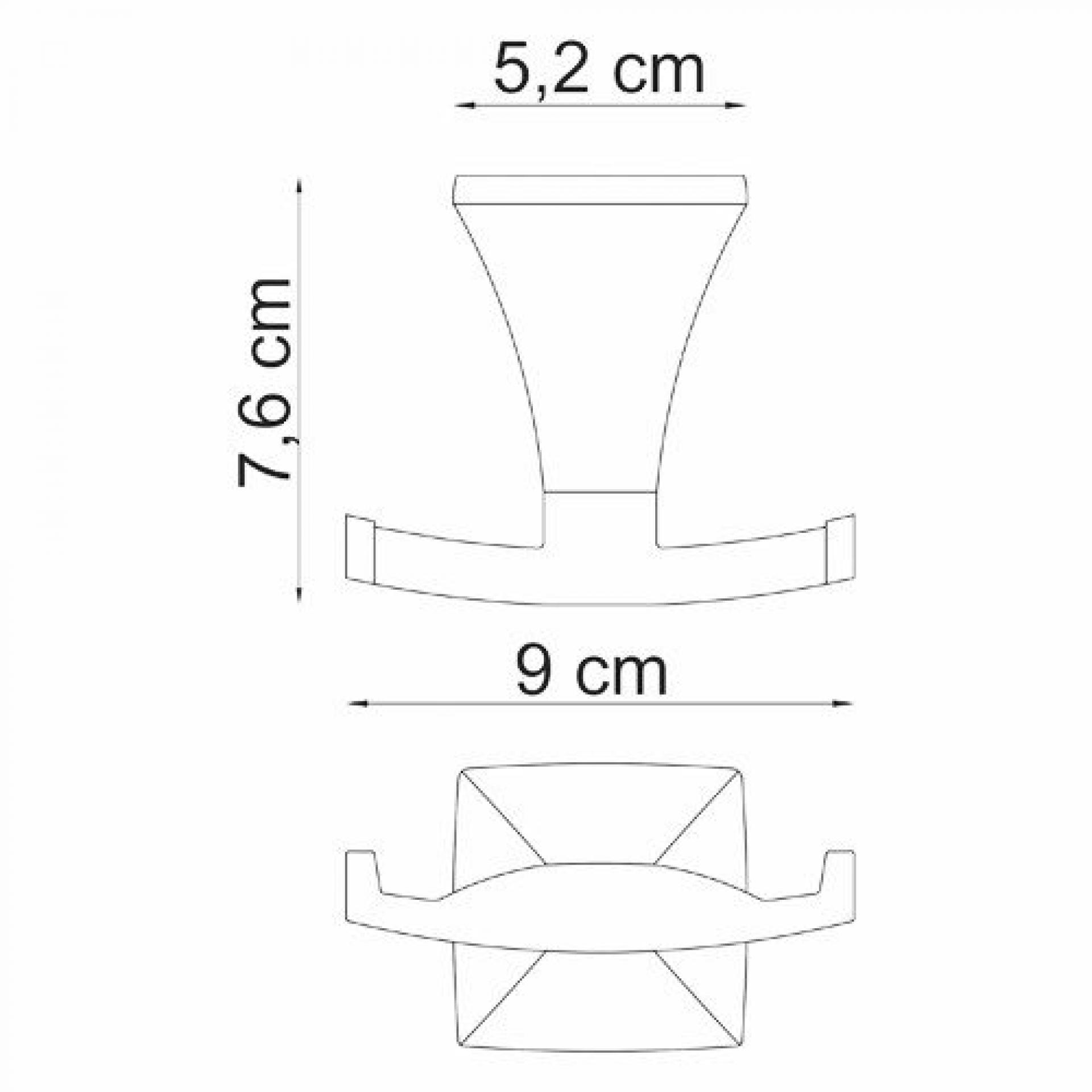 Крючок WasserKRAFT Wern K-2523Dsk двойной (хром)