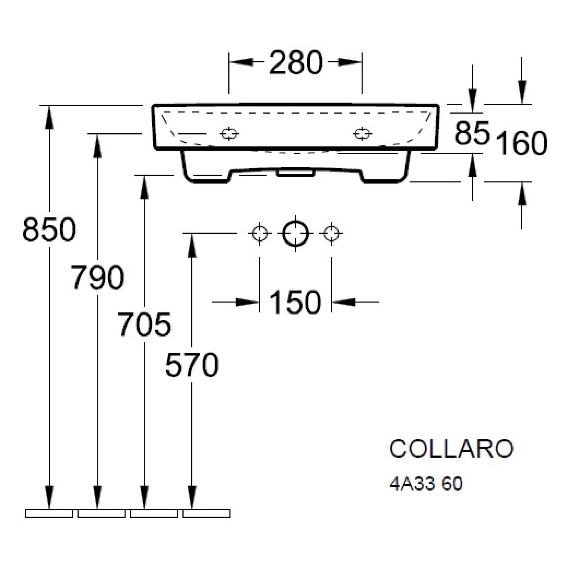 Раковина накладная Villeroy&Boch Collaro 4A366001 белый