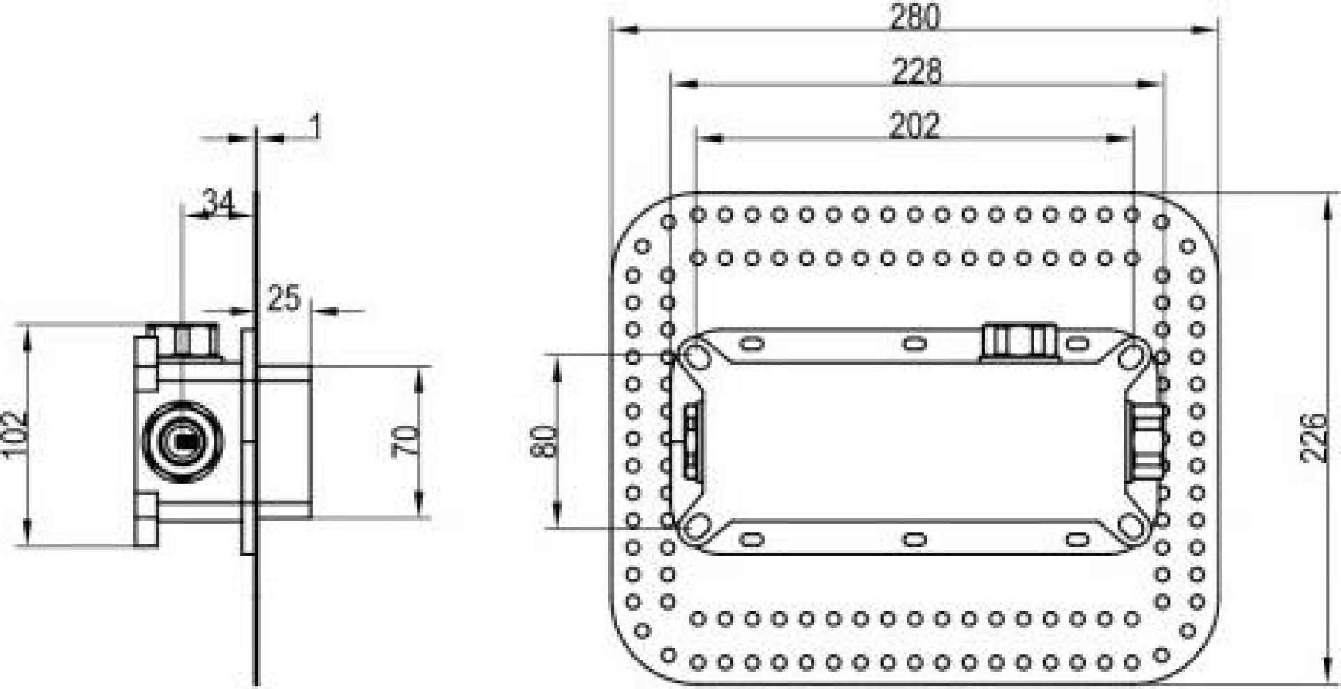 Скрытая монтажная часть Villeroy & Boch TVW00015200000 смесителя для душа