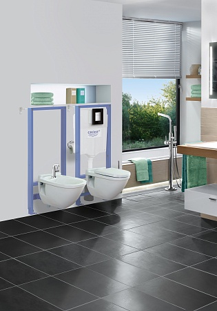 Система инсталляции для унитазов Grohe Rapid SL 38772001 3 в 1 с кнопкой смыва