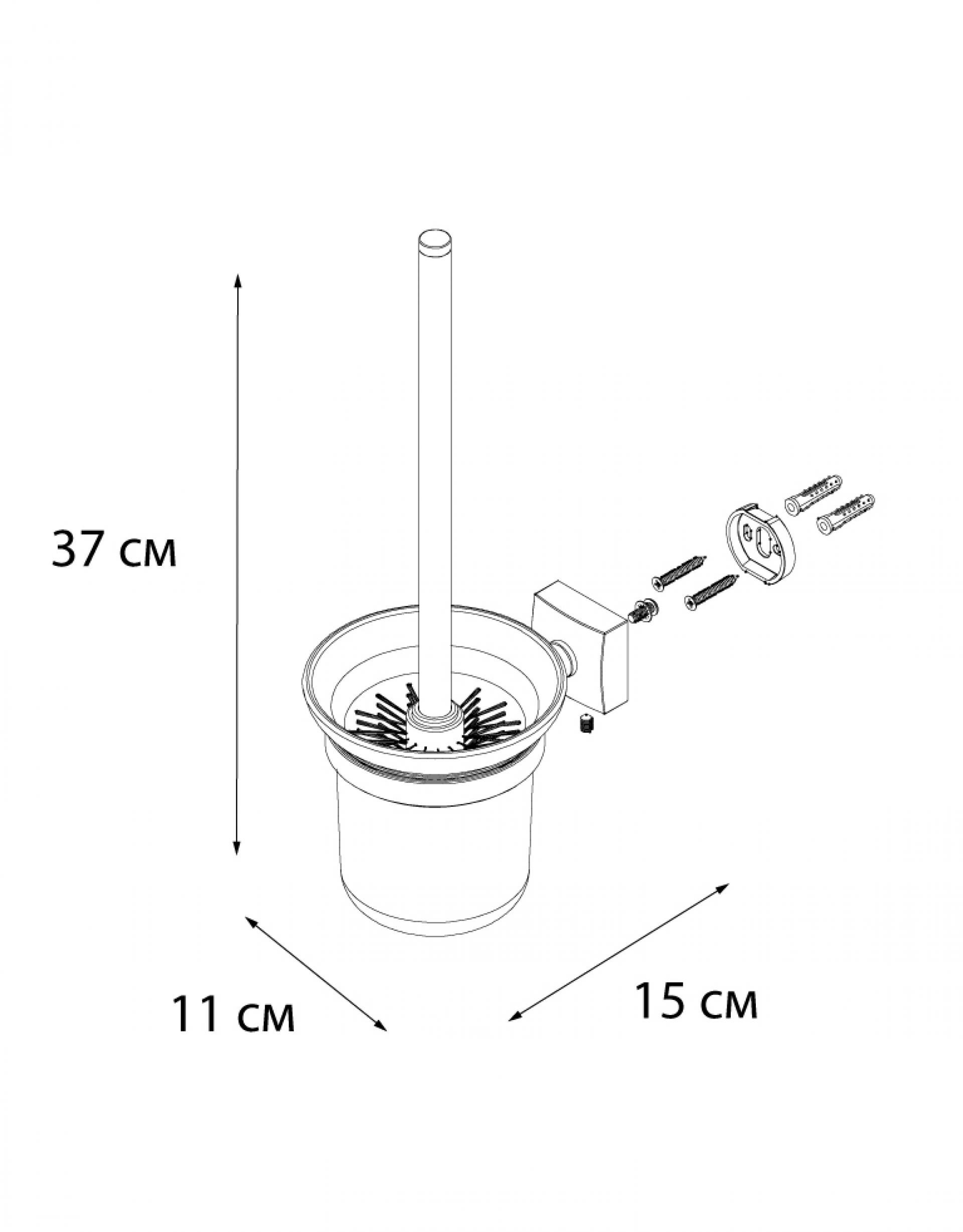 Ерш для туалета FIXSEN Kvadro FX-61313