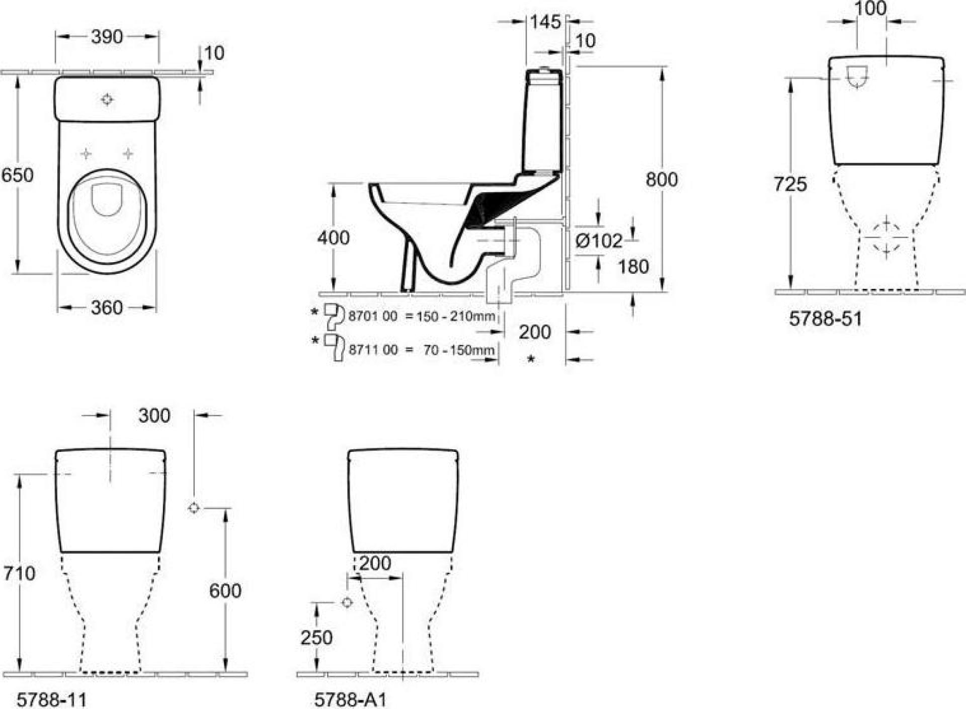 Бачок для унитаза Villeroy & Boch O'Novo 5788S101 белый