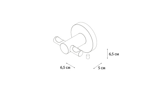 Крючок двойной Fixsen Hotel FX-31005C