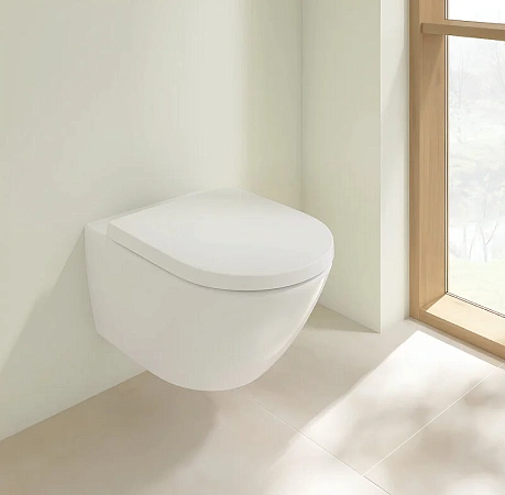 Подвесной унитаз Villeroy&Boch Subway 3.0 4670T001, технология TwistFlush, альпийский белый