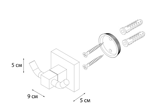 Крючок FIXSEN Metra двойной FX-11105А