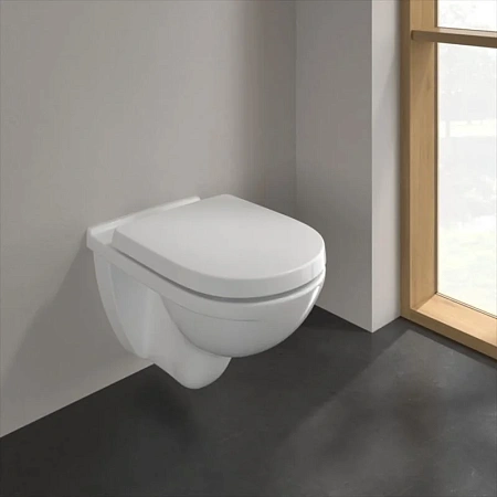 Инсталляция Geberit Duofix c унитазом Villeroy&Boch O.novo 5660H101, подвесной, сиденье микролифт, клавиша глянцевый хром, комплект