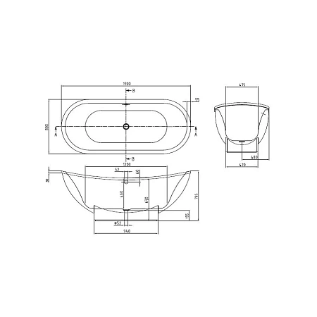 Квариловая ванна Villeroy & Boch My Nature Plus UBA190NAT9E0V-01.61 белый