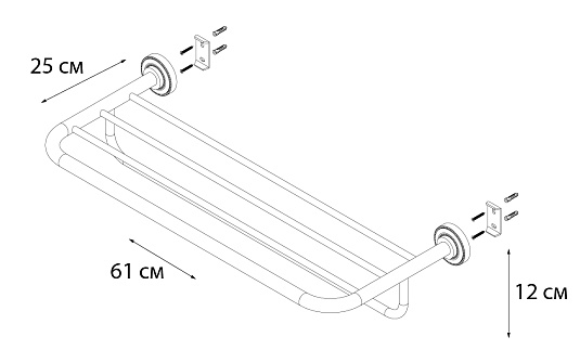 Полка для полотенец FIXSEN Antik FX-61115