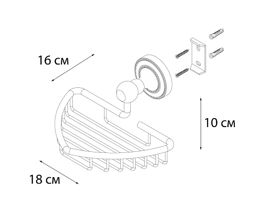 Мыльница FIXSEN Style решетка FX-41109