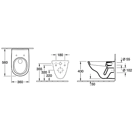 Инсталляция Geberit Duofix Delta с безободковым унитазом Villeroy&Boch O.novo 5660H101, крышка микролифт, клавиша хром, 458.149.21.1/5660H101