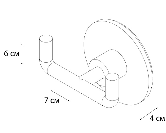 Крючок FIXSEN Round двойной FX-92105A